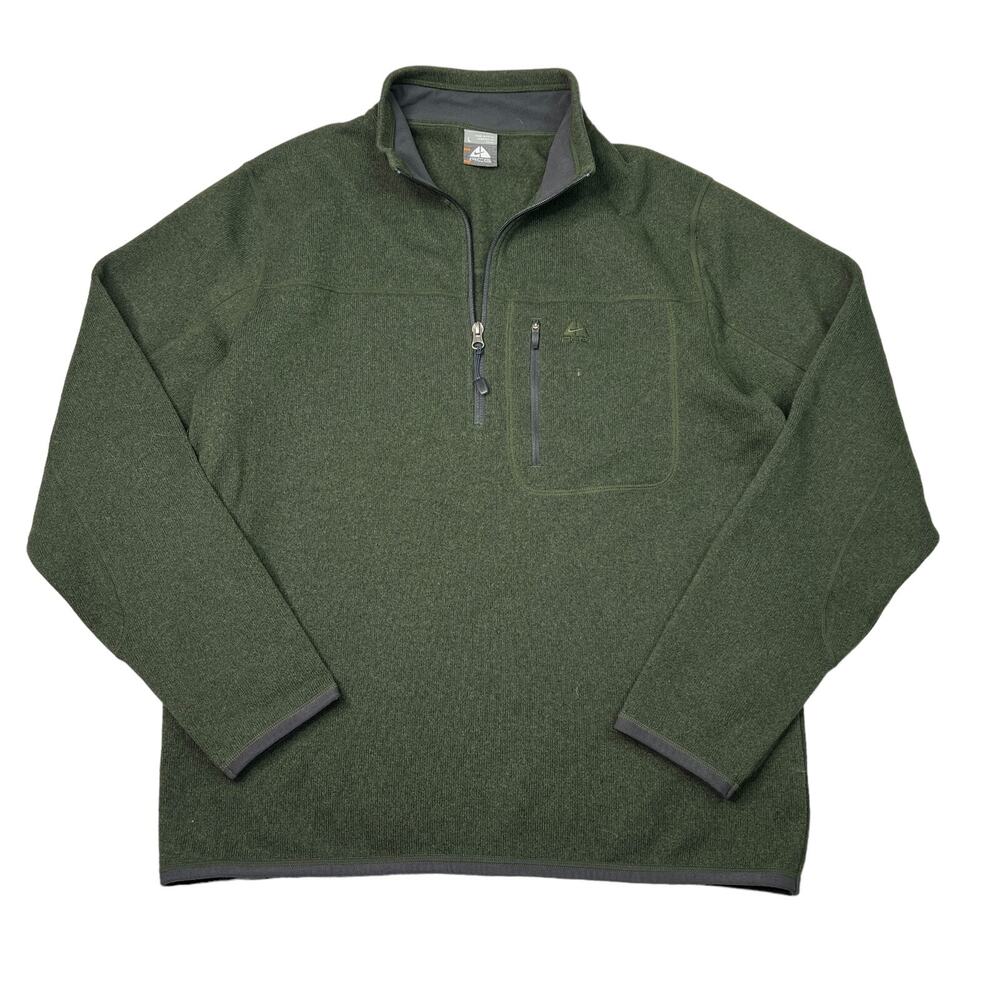 Nike ACG VTG Half Zip Sweater Pullover Green Zip Pocket Forest Green Large